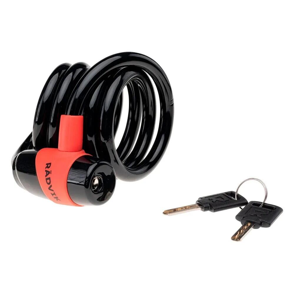 RADVIK Cavo Bici Lucchetto Radvik Federlocker Nero Tango Mandarino