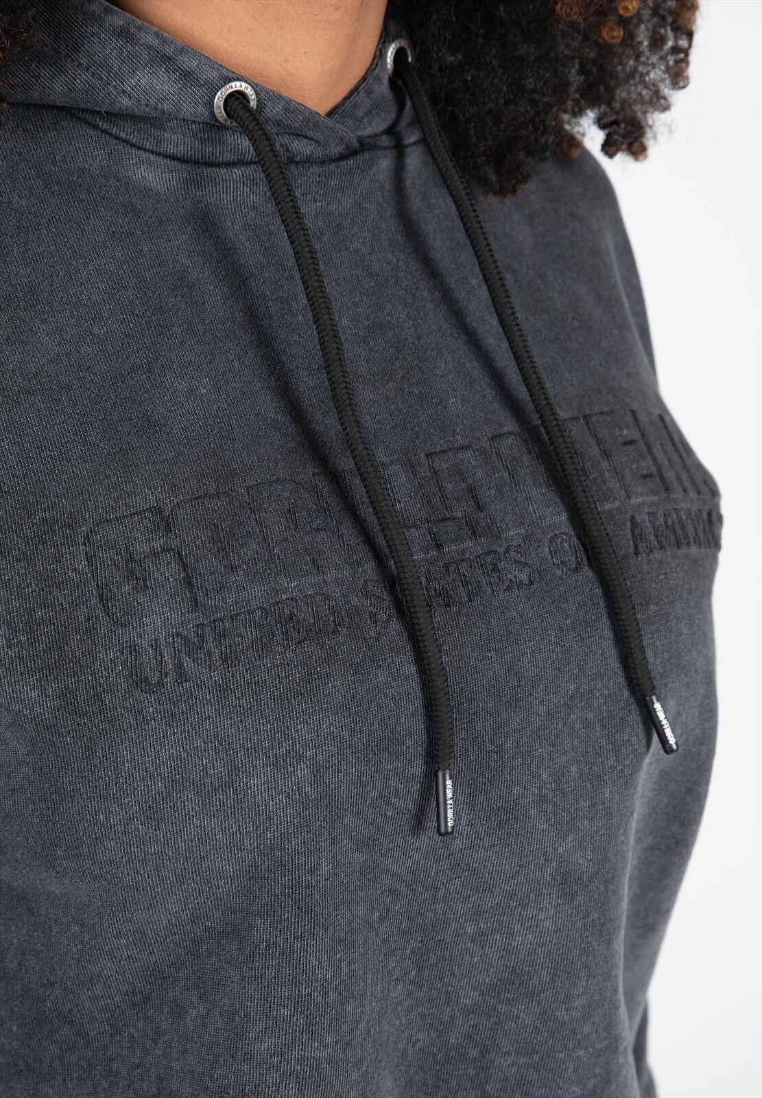 Crowley WoUomo Felpa con cappuccio oversize - Washed Grau 6/7