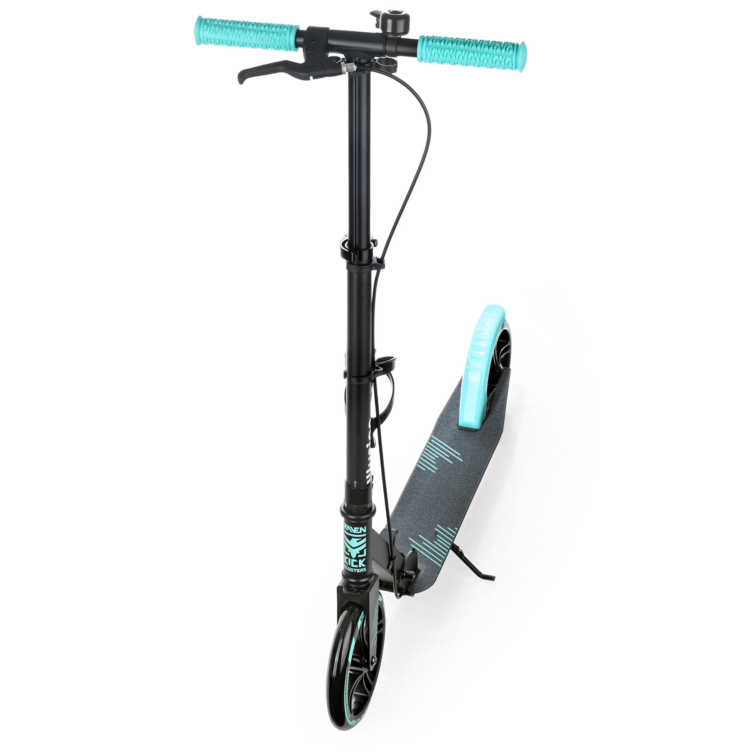 Illusion 200mm step met rem, bel en flessenhouder Zwart/Mint 7/7