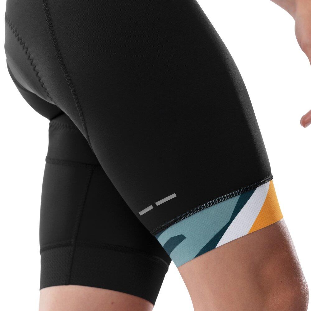 Cuissard vélo court femme Cyclisme BX Jungle Noir 4/7