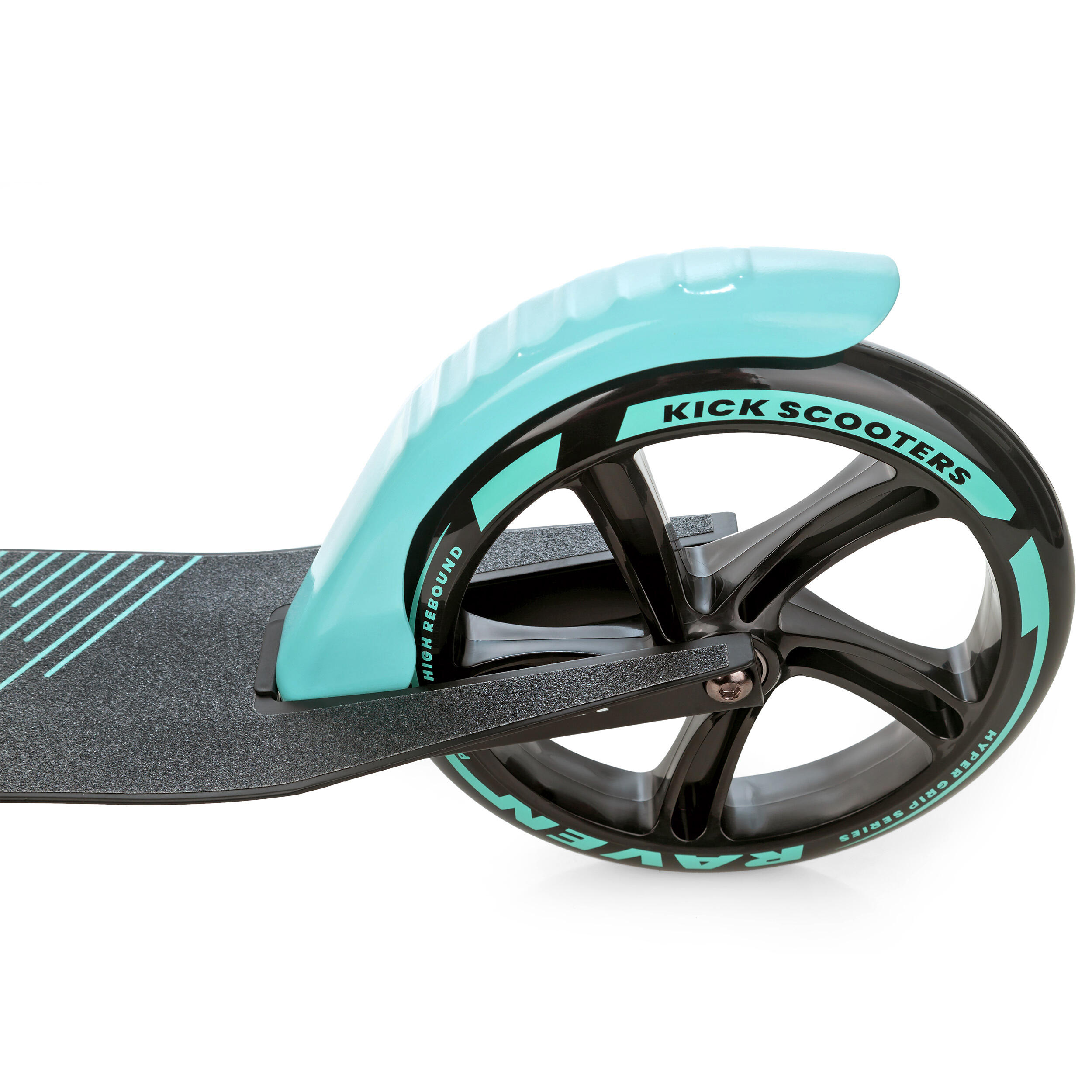 Illusion 200mm step met rem, bel en flessenhouder Zwart/Mint 6/7