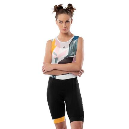 Cuissard vélo court femme Cyclisme BX Jungle Noir