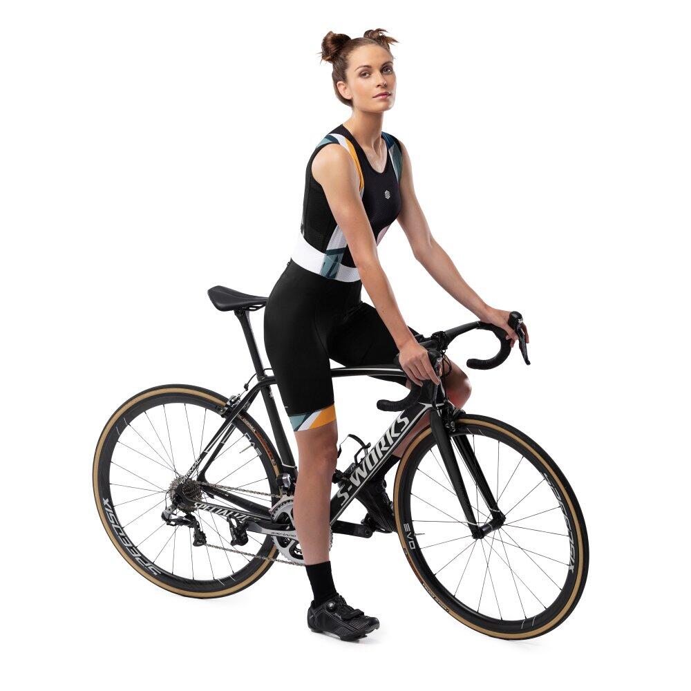 Cuissard vélo court femme Cyclisme BX Jungle Noir 3/7