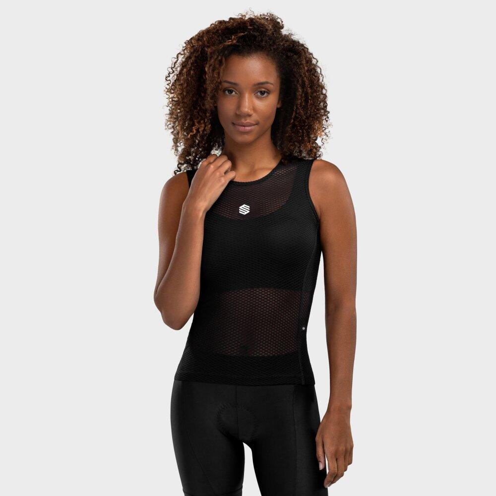 Maglia intima tecnica ciclismo da donna Landscape Nero 2/7