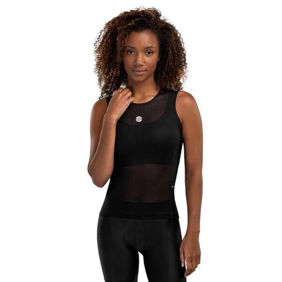 Maglia intima tecnica ciclismo da donna Landscape Nero