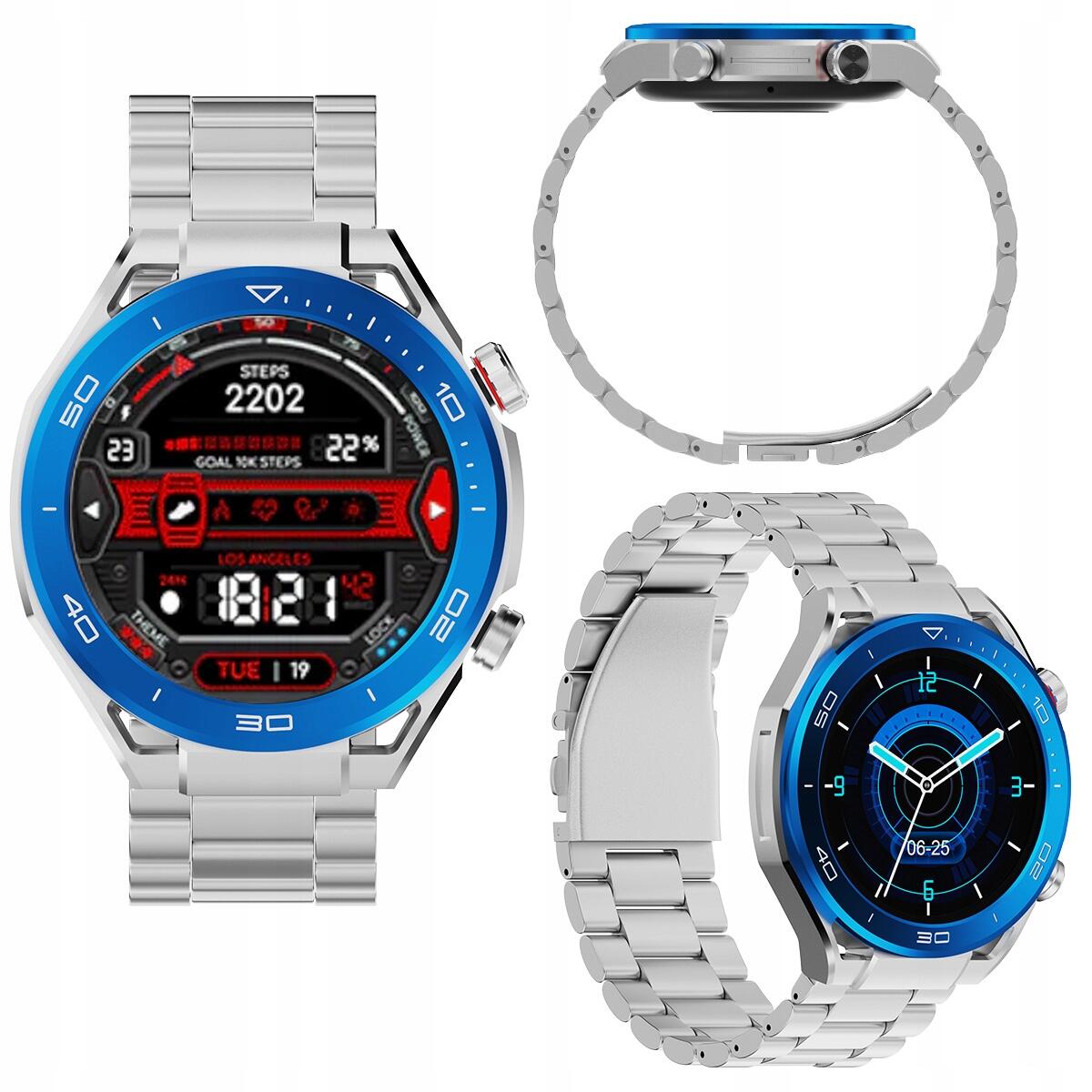 Smartwatch zegarek sportowy IMIKI Xplorer Oyster Silver 6/6