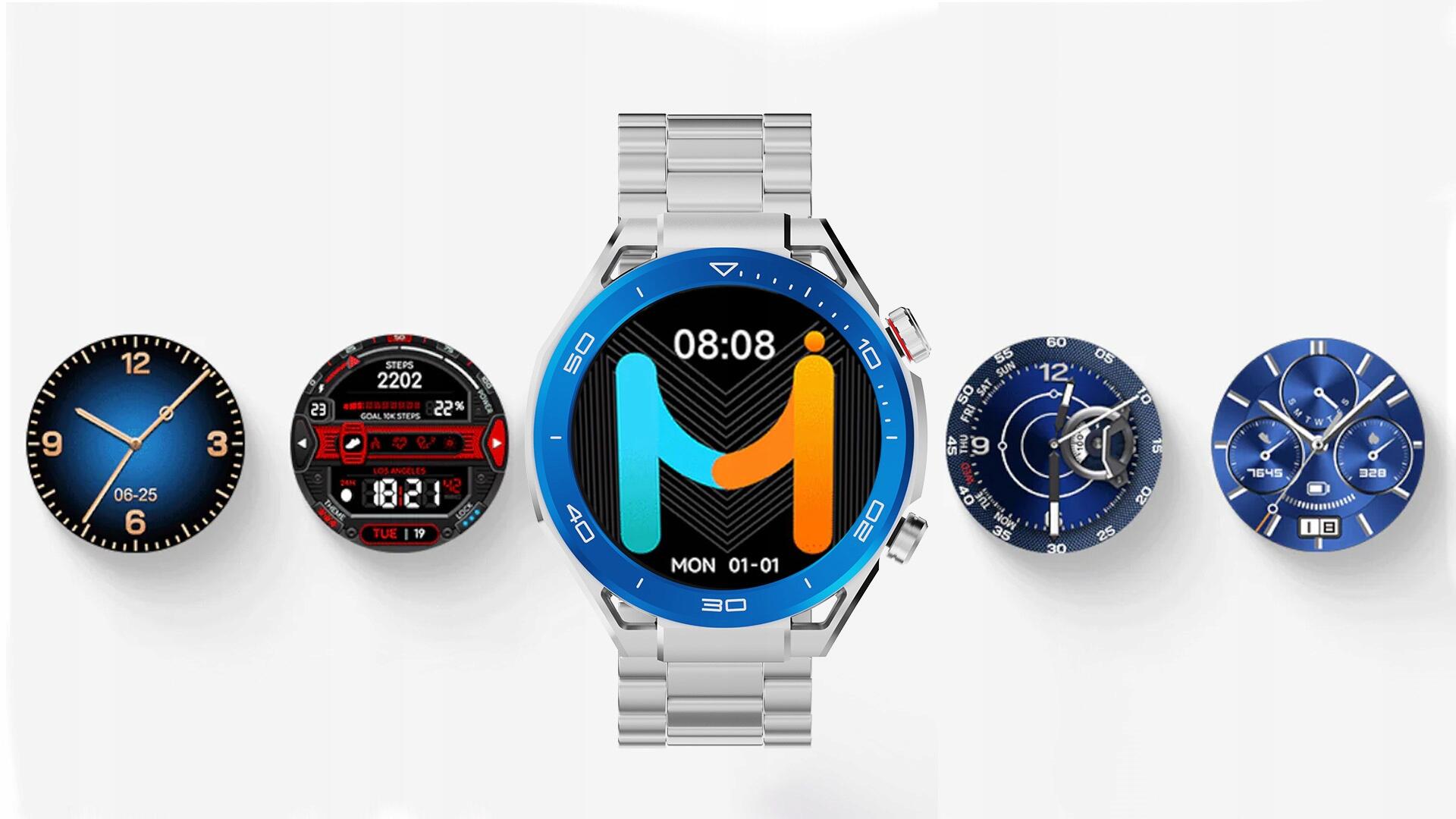 Smartwatch zegarek sportowy IMIKI Xplorer Oyster Silver 4/6