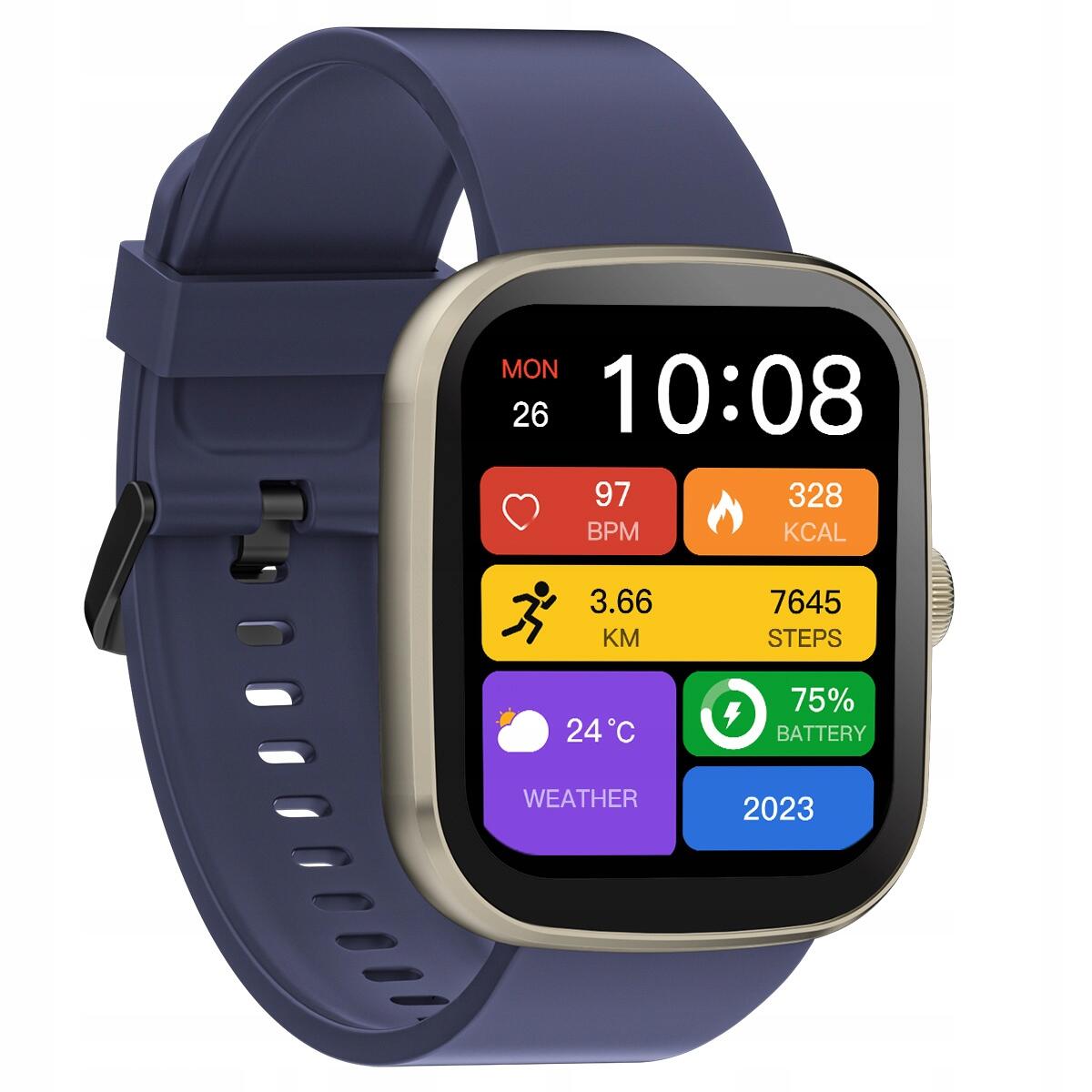 Smartwatch zegarek sportowy IMIKI Frame 2 Lite Blue 3/7