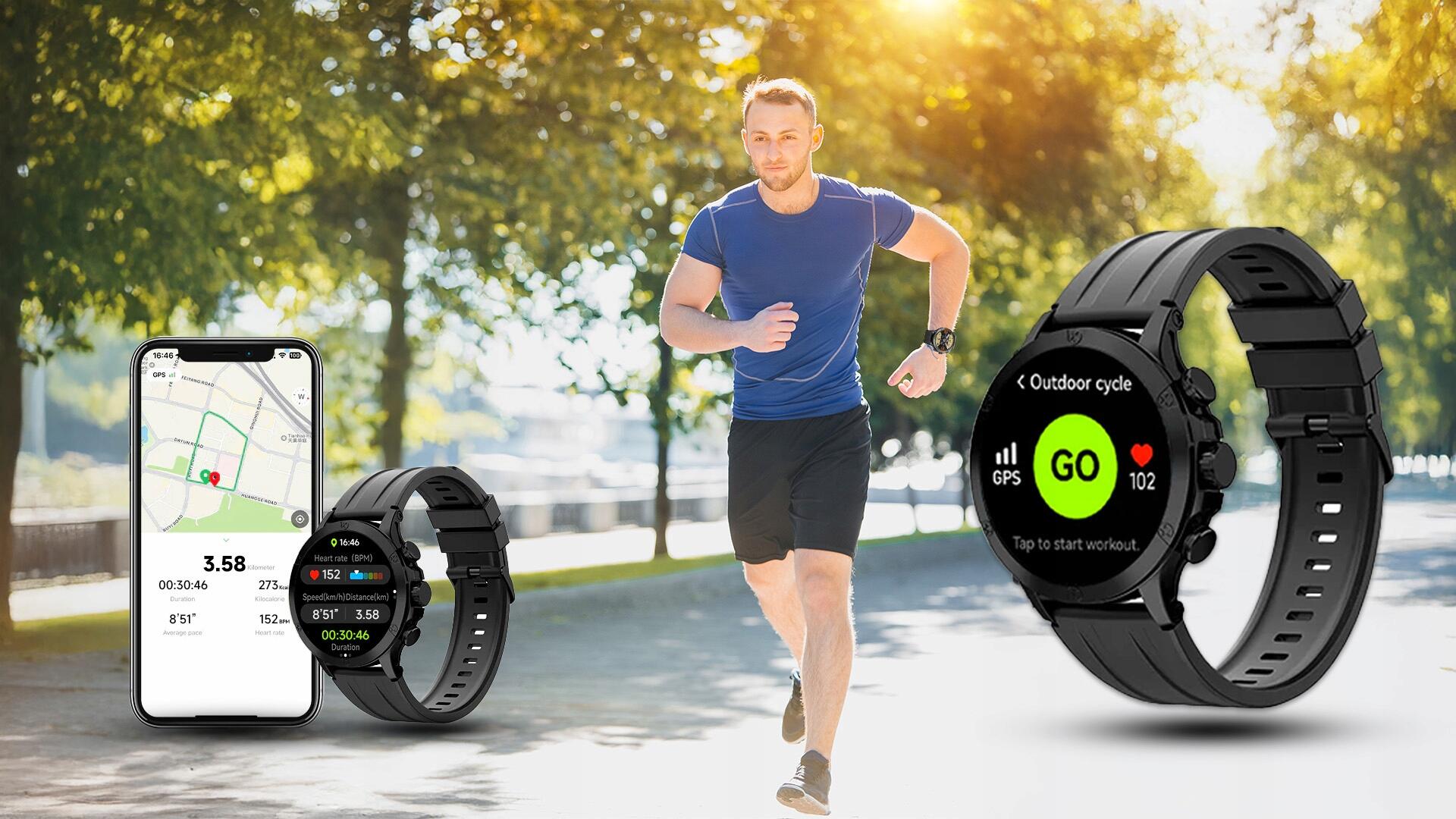 Smartwatch zegarek sportowy IMIKI Xplorer Pro Black 3/7