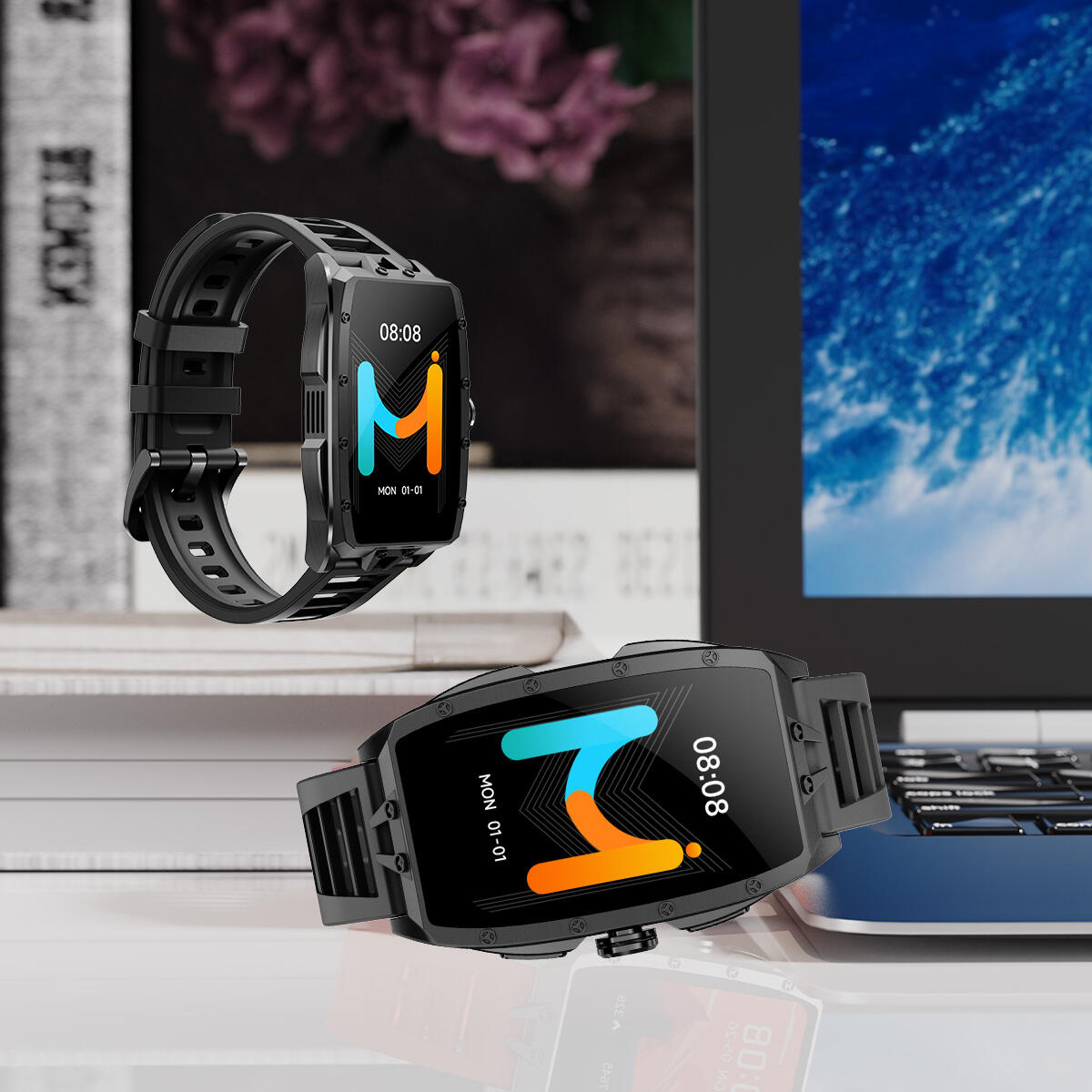 Smartwatch zegarek sportowy IMIKI Master Band Black 2/6