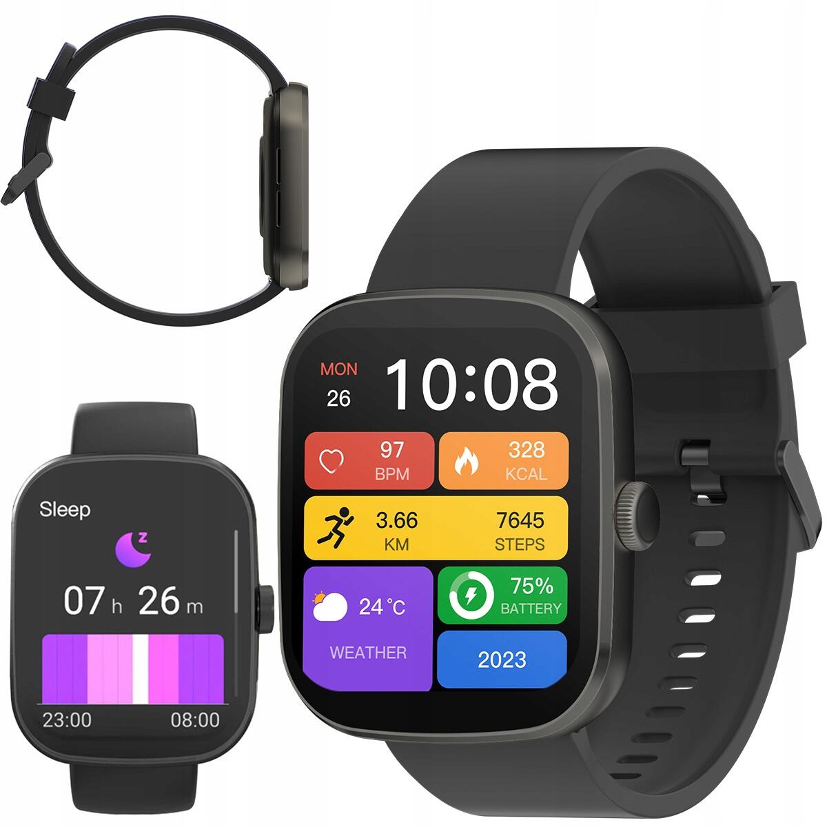 Smartwatch zegarek sportowy IMIKI Frame 2 Lite Black 6/7