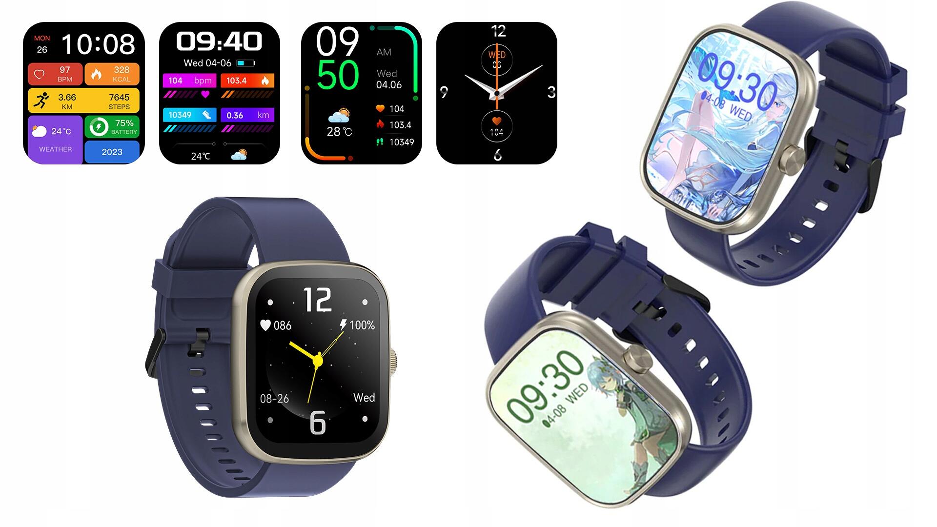 Smartwatch zegarek sportowy IMIKI Frame 2 Lite Black 7/7
