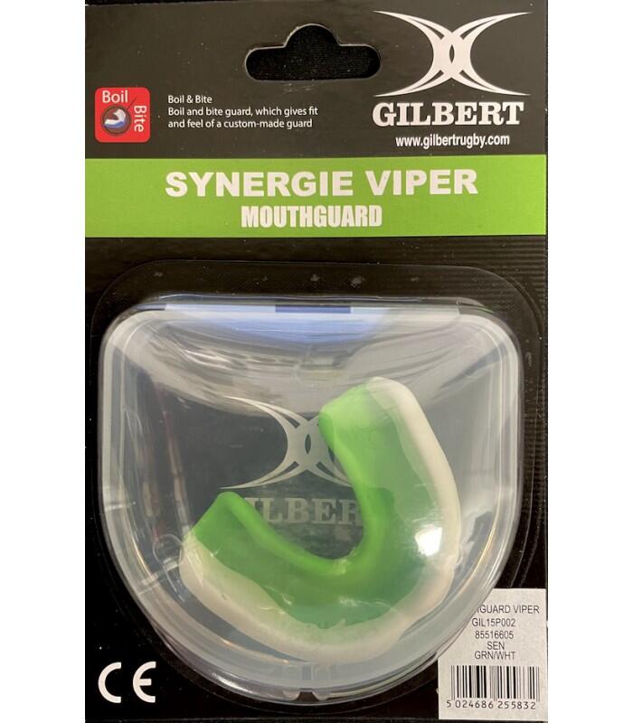 Protege dents Gilbert Synergie Viper Vert/blanc Senior 2/3
