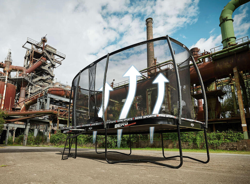 Trampolina + Siatka zabezpieczająca XL BERG Ultim Pro Bouncer Regular 500x300