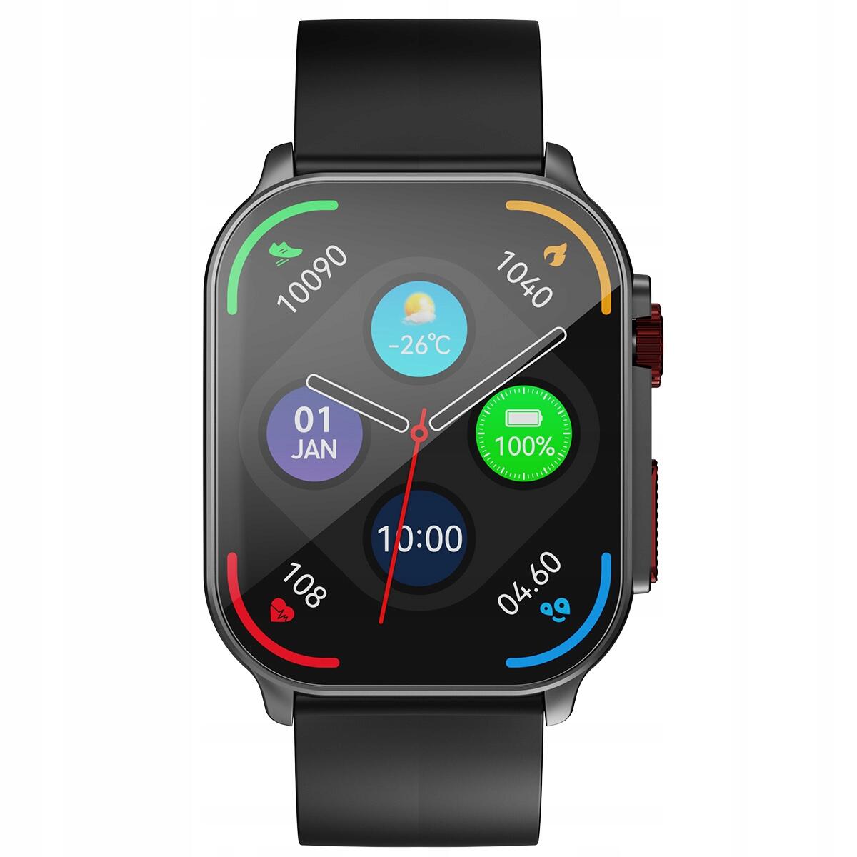 Smartwatch zegarek sportowy IMIKI Frame 2 Black 2/7
