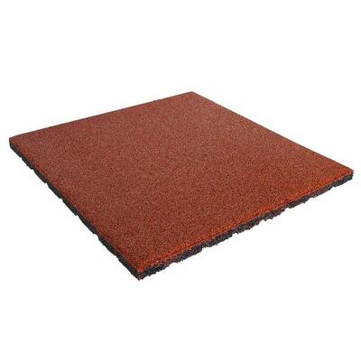 Rubber tegel 25mm - 50x50 cm - rood