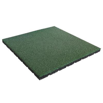 Rubber tegel 25mm - 50x50 cm - groen