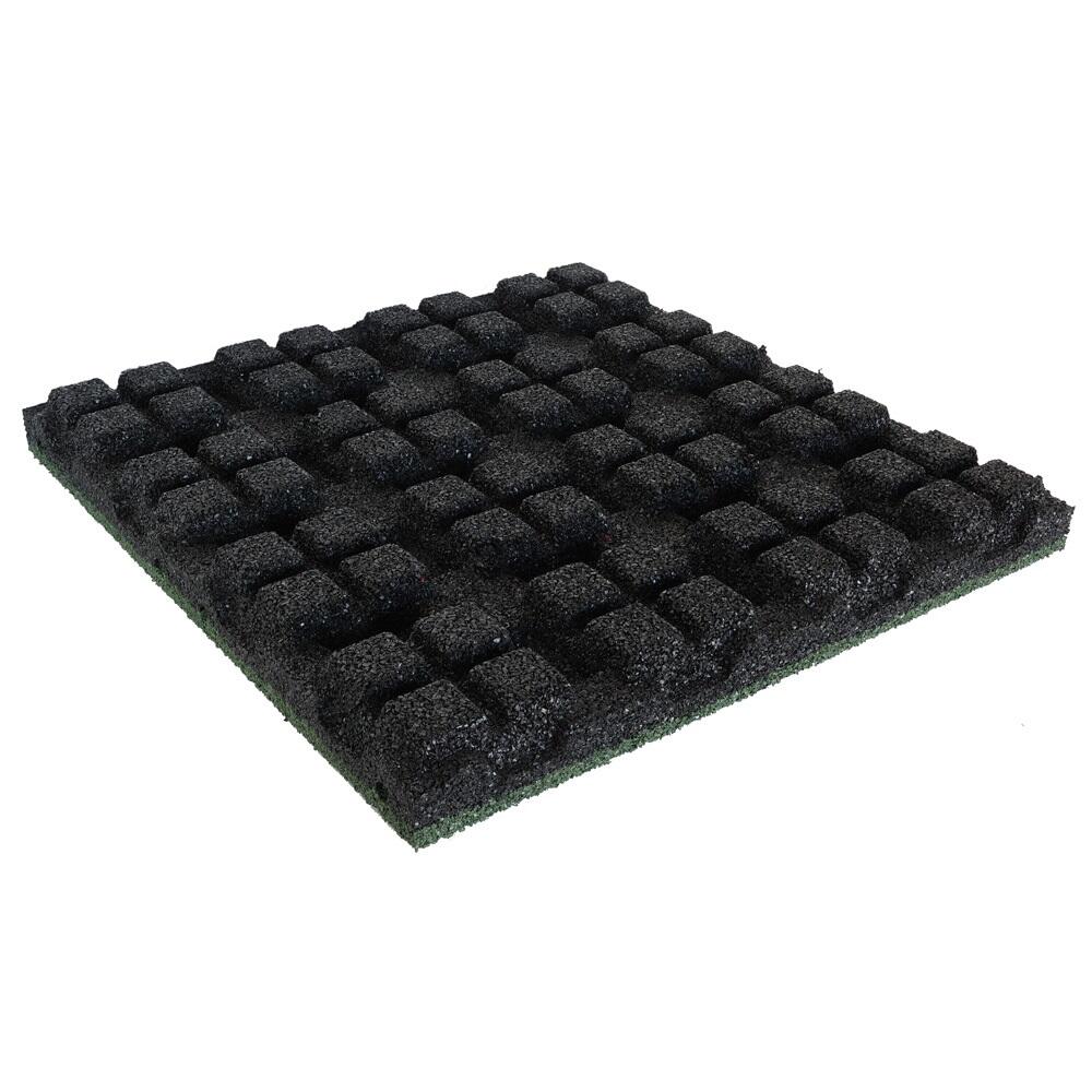 Protetor de chão borracha 55 mm - 50 x 50 cm - Verde 2/5