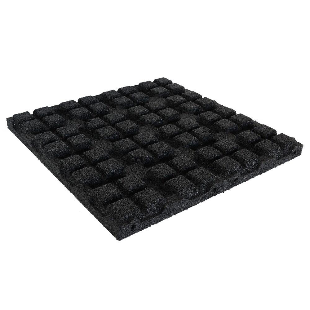 Dalle en caoutchouc 45 mm - 50 x 50 cm - Noire 2/5