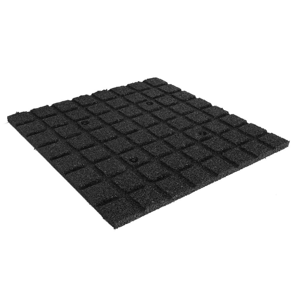 Piastrella in gomma 20 mm - 50x50 cm - Nera 3/6