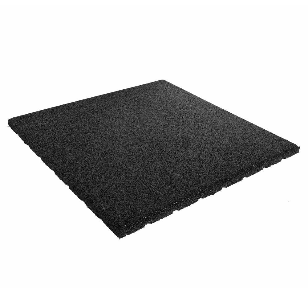 Piastrella in gomma 20 mm - 50x50 cm - Nera 2/6