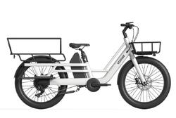 Vélo Cargo LongTail électrique YEEP.ME DAY CARGO 2 - Blanc 120Km Moteur 48V 75Nm