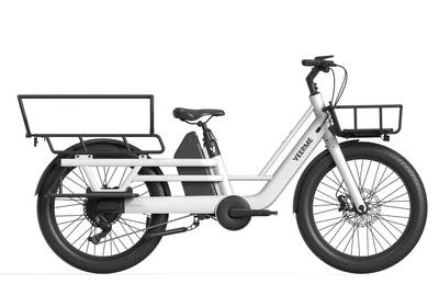 Yeep.me day cargo 2 lr elektrische longtail-bakfiets - wit 150 km motor 75 nm