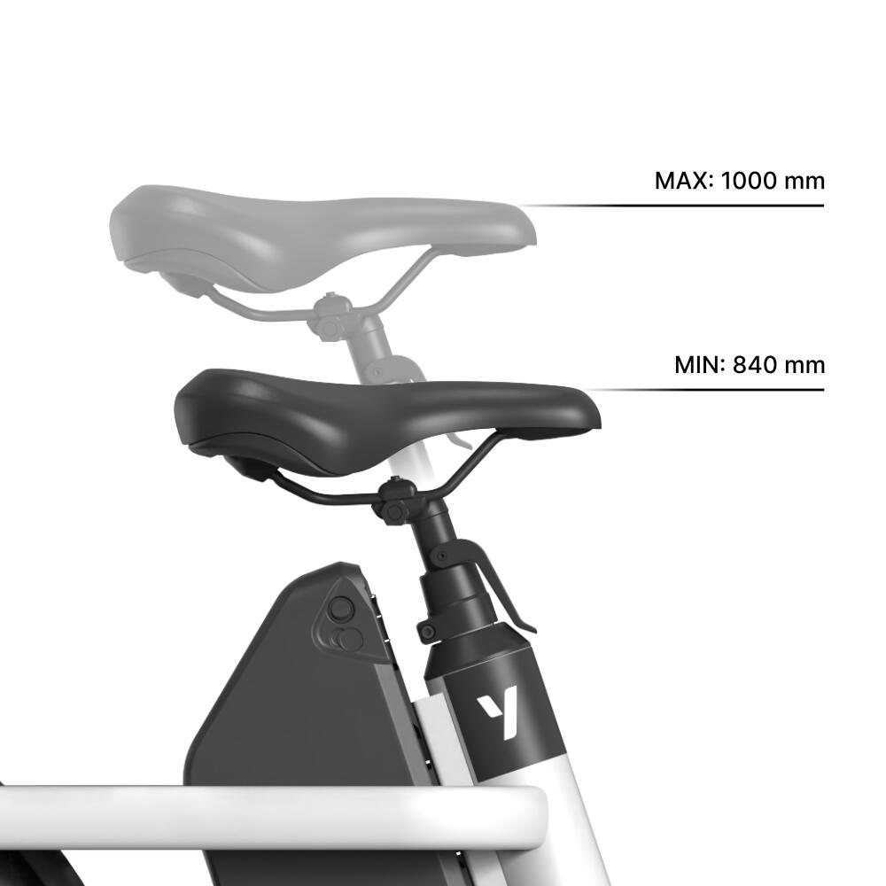 YEEP.ME DAY CARGO 2 LR elektrische LongTail-bakfiets - Wit 150 km Motor 75 Nm 4/7