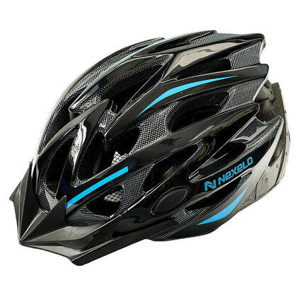 Kask rowerowy dla dorosłych z daszkiem Nexelo Straight Shiny regulowany