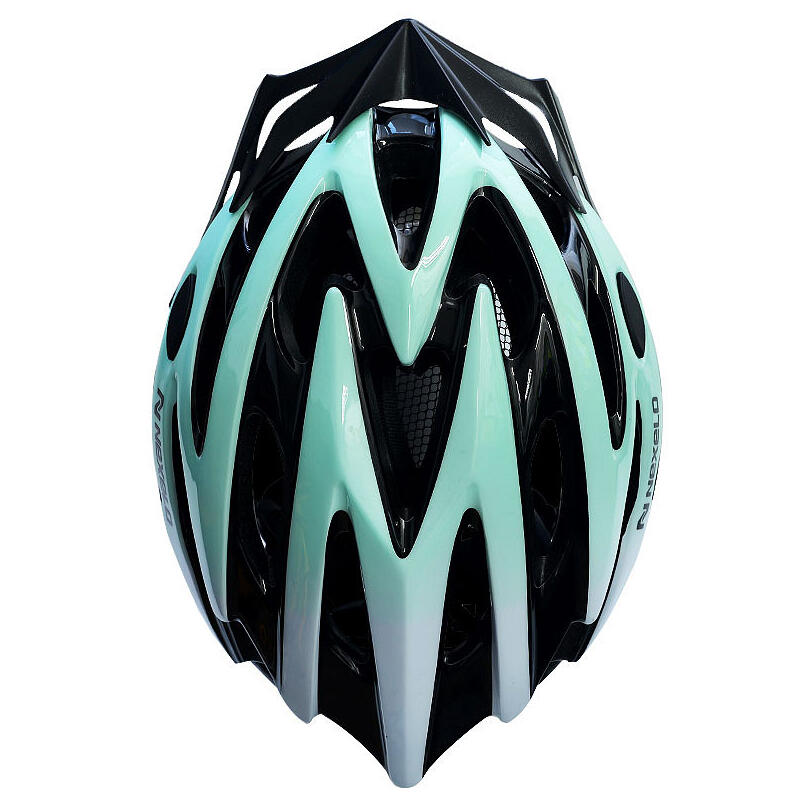 Kask rowerowy dla dorosłych z daszkiem Nexelo Straight Shiny regulowany