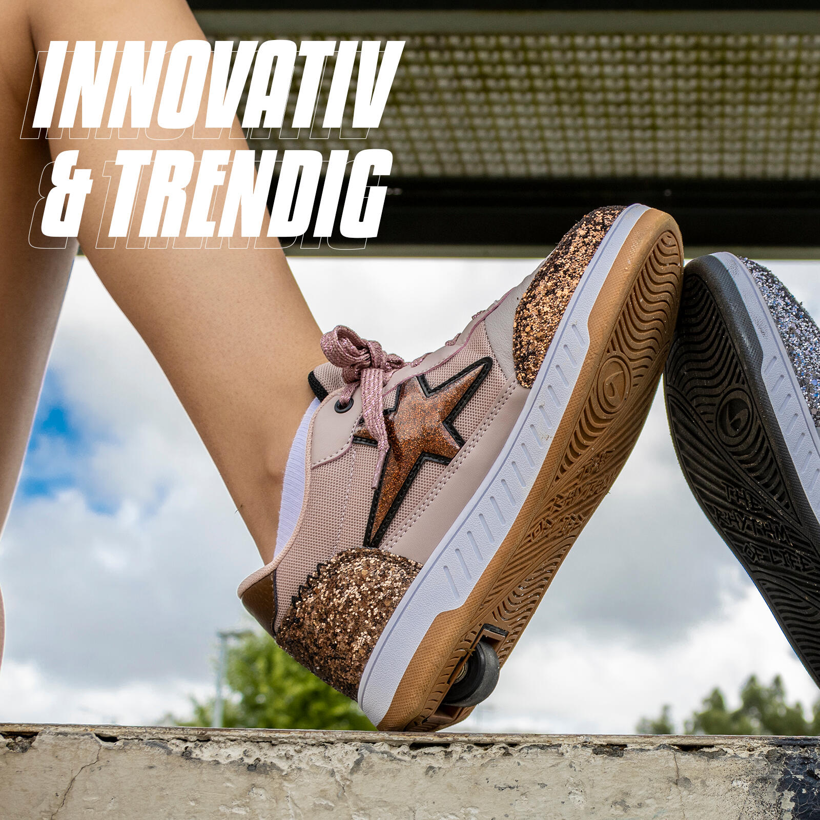 Schoenen met Wielen BREEZY ROLLERS LED 2195670 meisje wit/roze