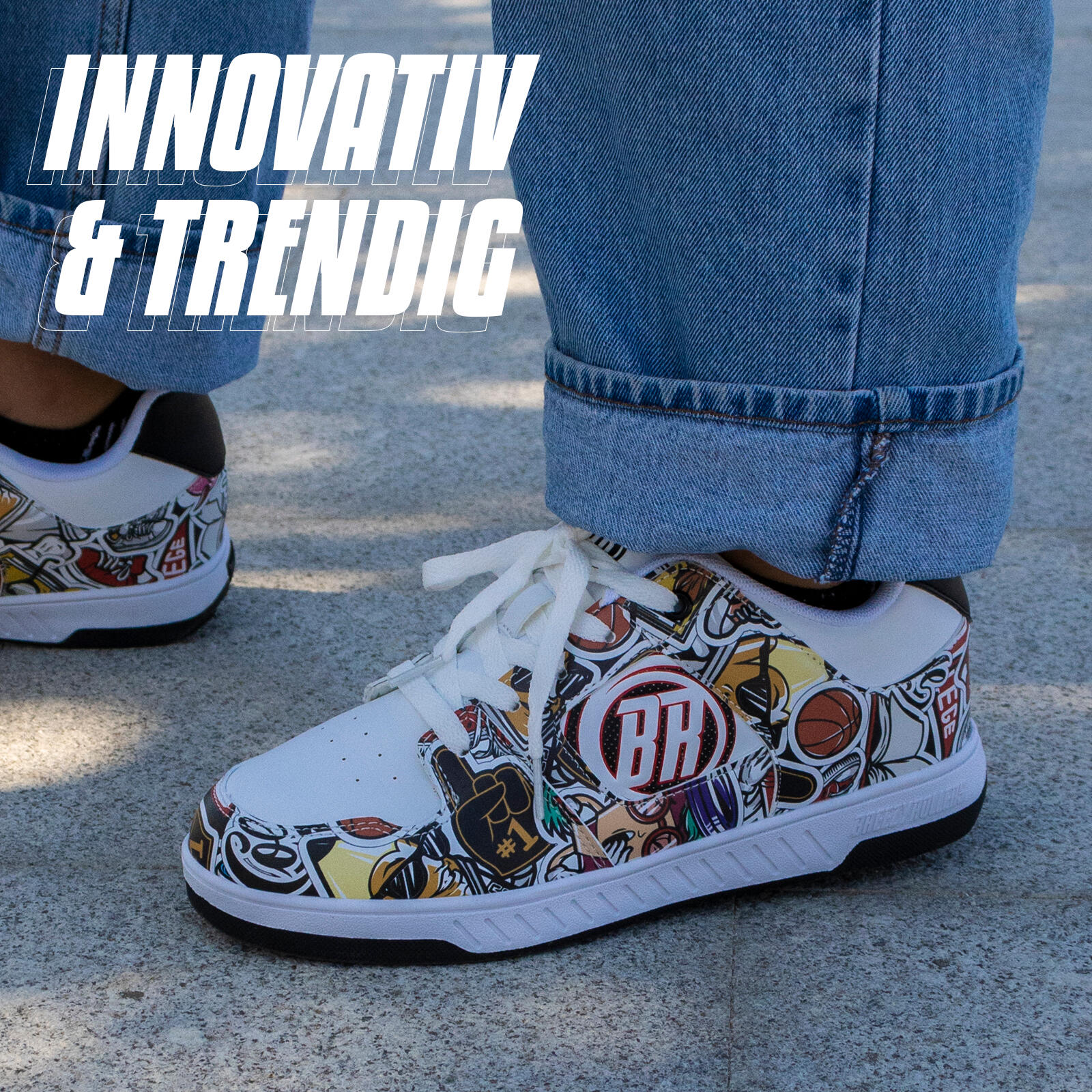 Schoenen met Wielen BREEZY ROLLERS 2241890 Kinderen wit/multikleur 4/7