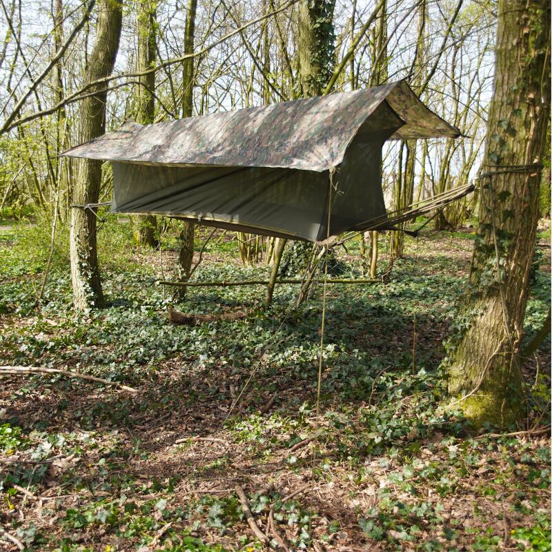 Amaca Jungle con telone mimetico French Woodland 3/5
