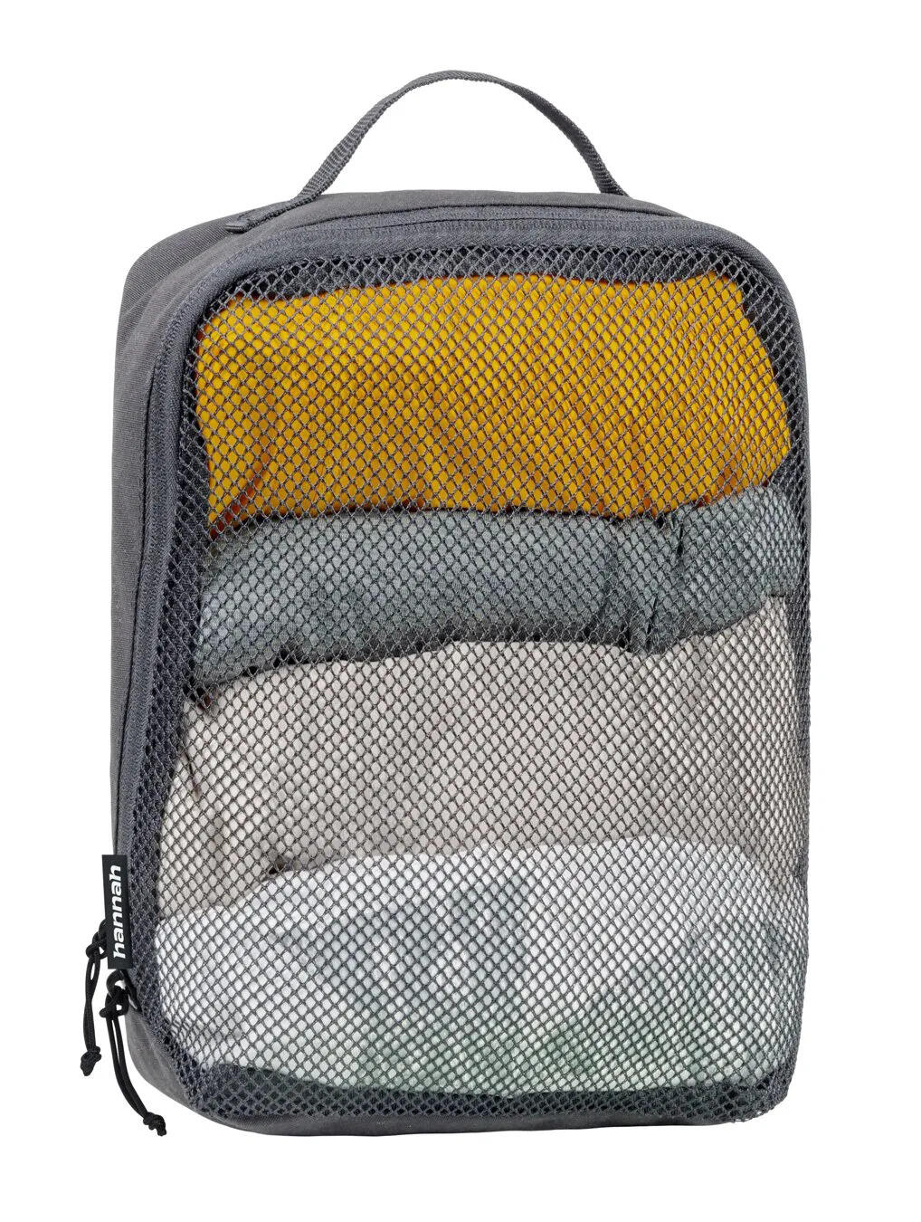 Pochettes de voyage Hannah set 3 gris polyester 12L avec zip mesh et poignée 4/7