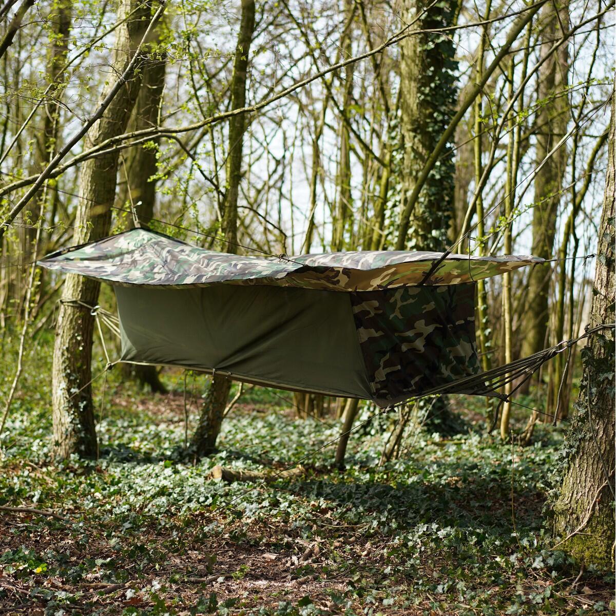 Amaca Jungle con telone mimetico French Woodland 4/5