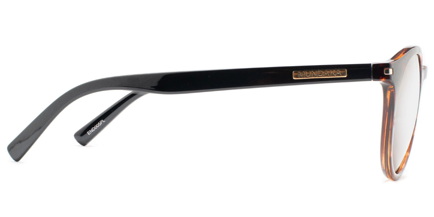 **Gafas de sol ENDLESS en negro y marrón, POLARIZADAS MARRÓN - cat.3 - MUNDAKA** 3/4