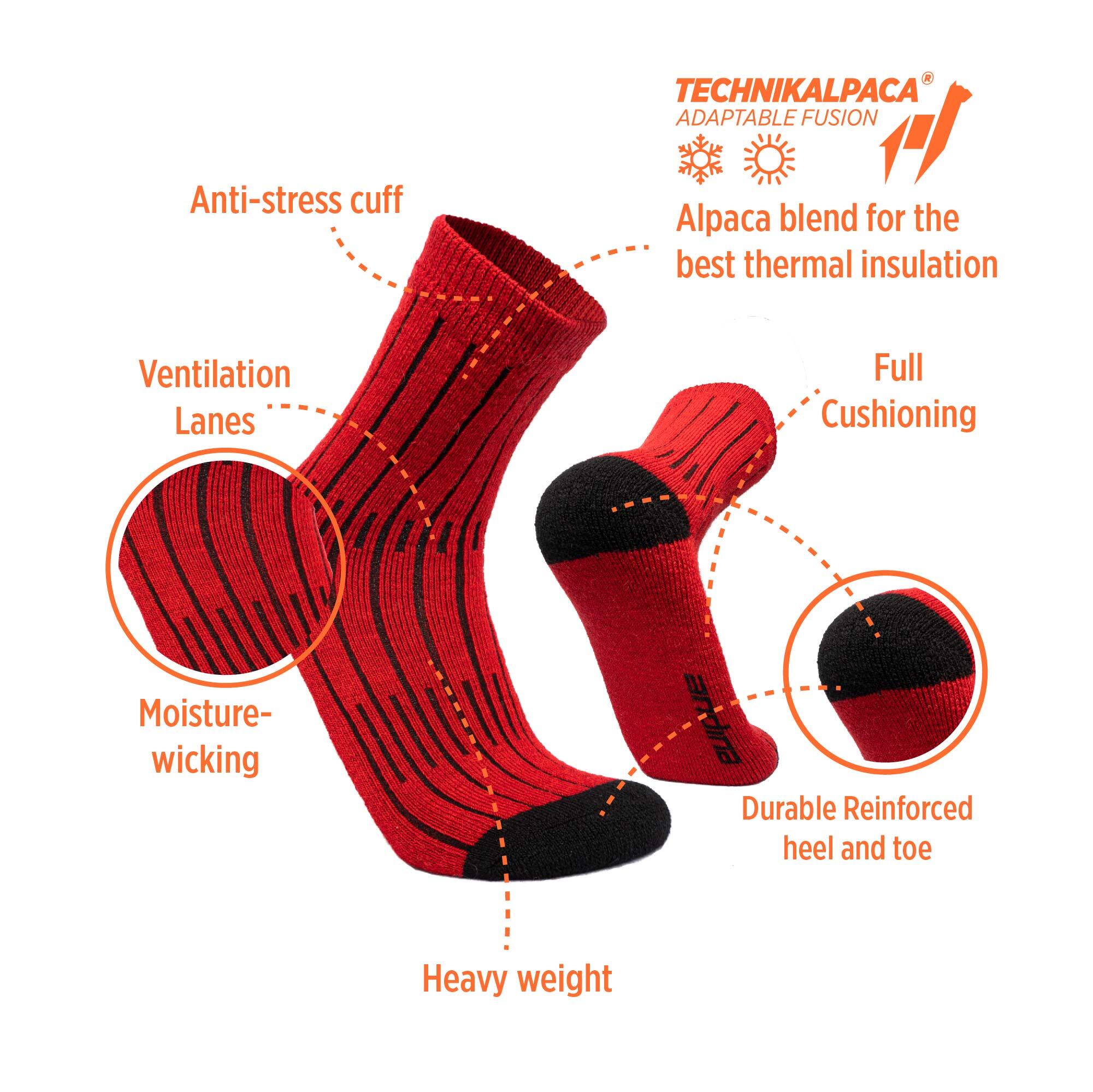 Alpaga Mérinos Chaussettes randonnée MONTANA avec fort rembourrage d'alpinisme 2/7