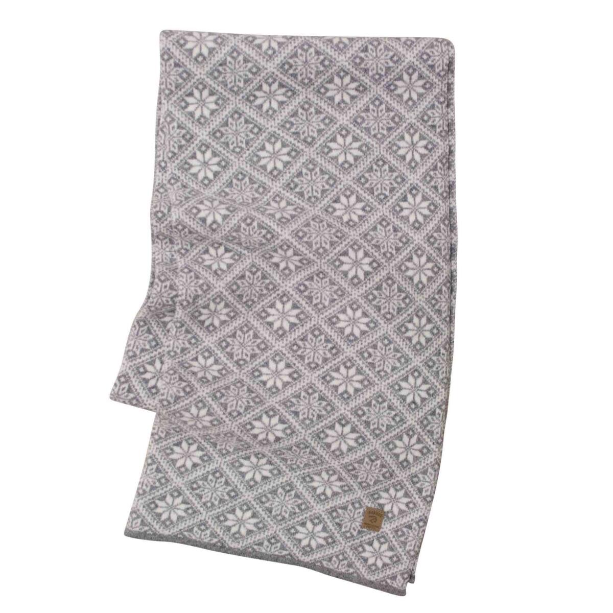 IVANHOEOEFSWEDEN Gestrickter Wollschal Freya Grey Marl21-Einheitsgröße 185x27-Grau