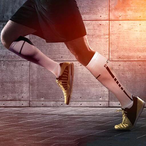 Chaussettes techniques Running adulte antibactérien  lounge blanche 5/5