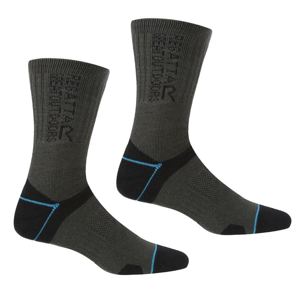 Womens/Ladies Blister Protection II Boot Socks (Black/Ash)