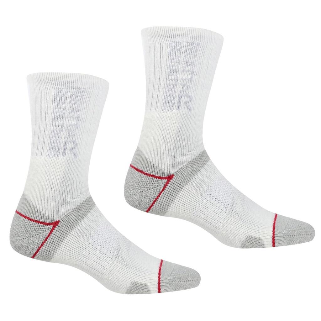 Womens/Ladies Blister Protection II Boot Socks (Light Steel/White)