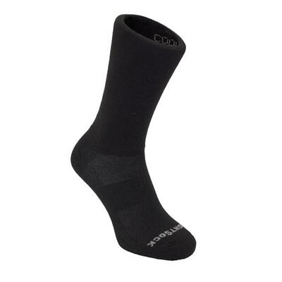 Wrightsock coolmesh crew - zwart - dubbellaags anti-blaar sokken