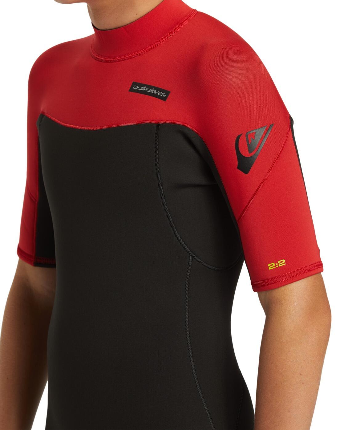 Springsuit manches courtes back zip 2/2MM EVERYDAY SESSIONS Rouge Garçon 4/4