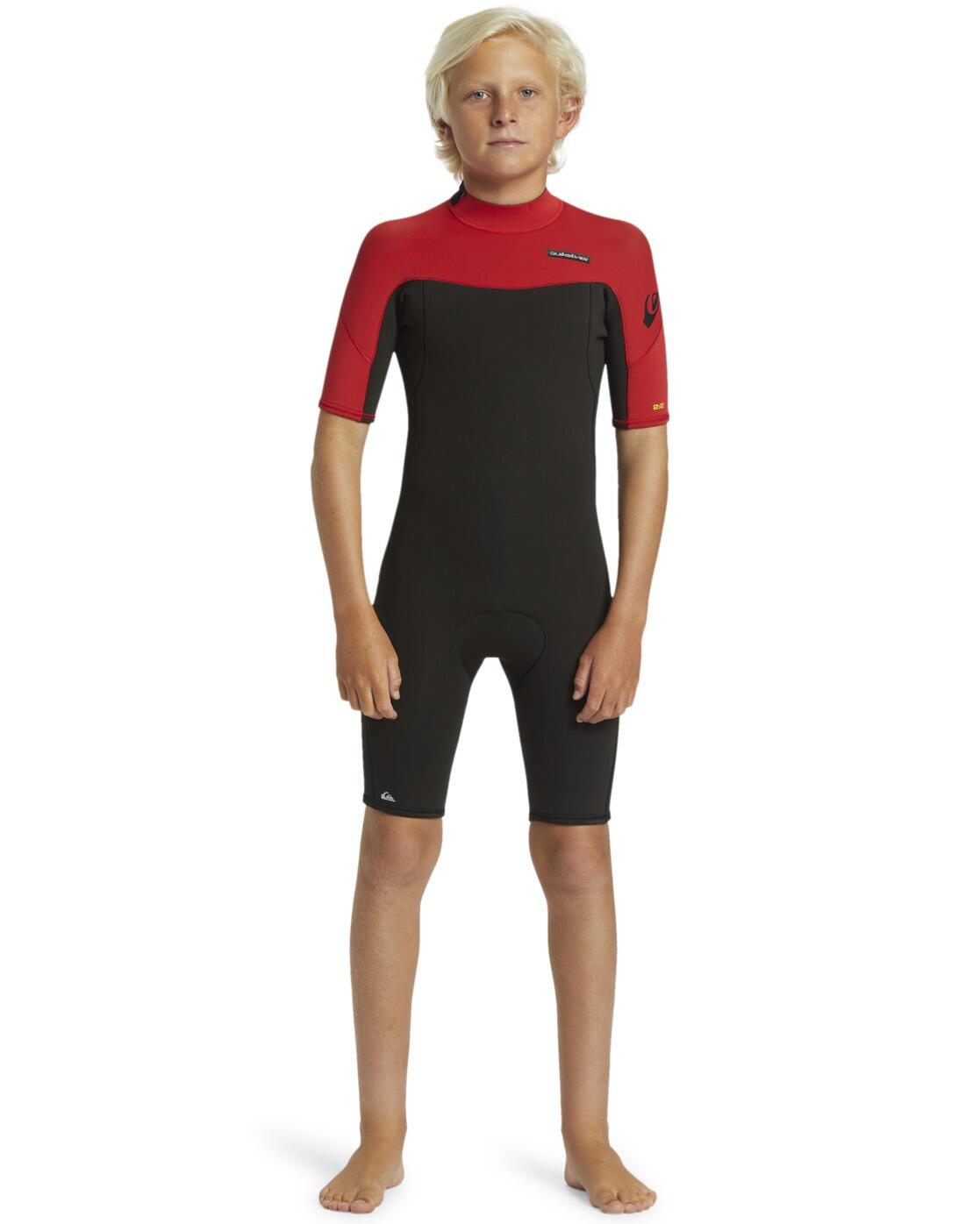 Quiksilver Kurzärmliger Back-Zip-Springsuit 2/2MM EVERYDAY SESSIONS Rot Junge