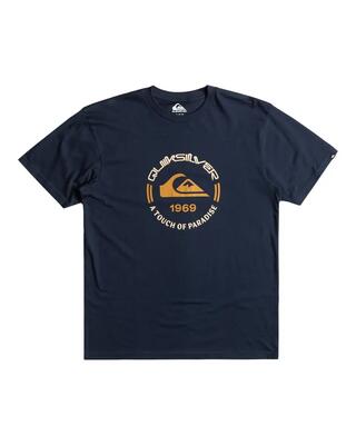T-shirt met korte mouw circle logo blau heren