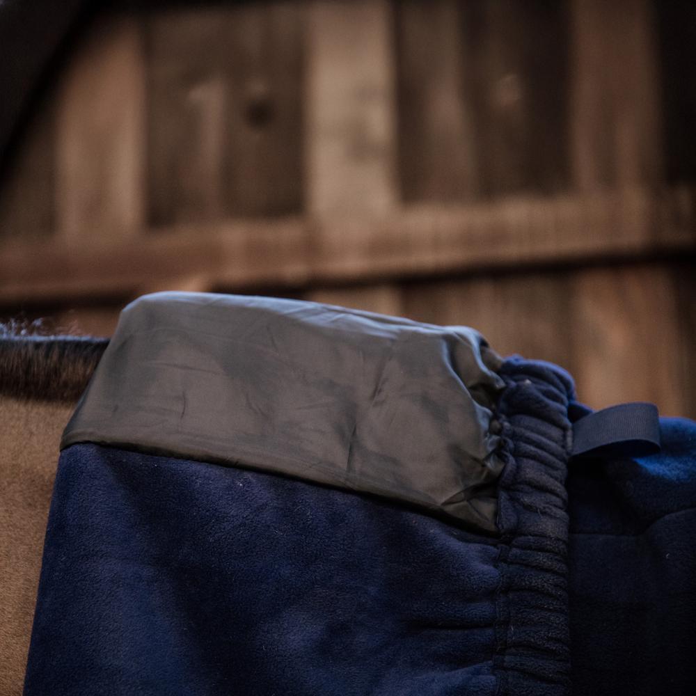 Heavy Fleece Horse scarf navy, size cob 4/5
