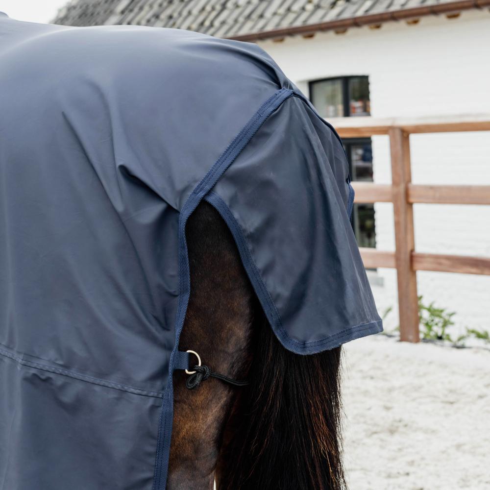 Rain coat 100% waterproof with stirrup holes marine Size L, 6'6-7'0 4/6