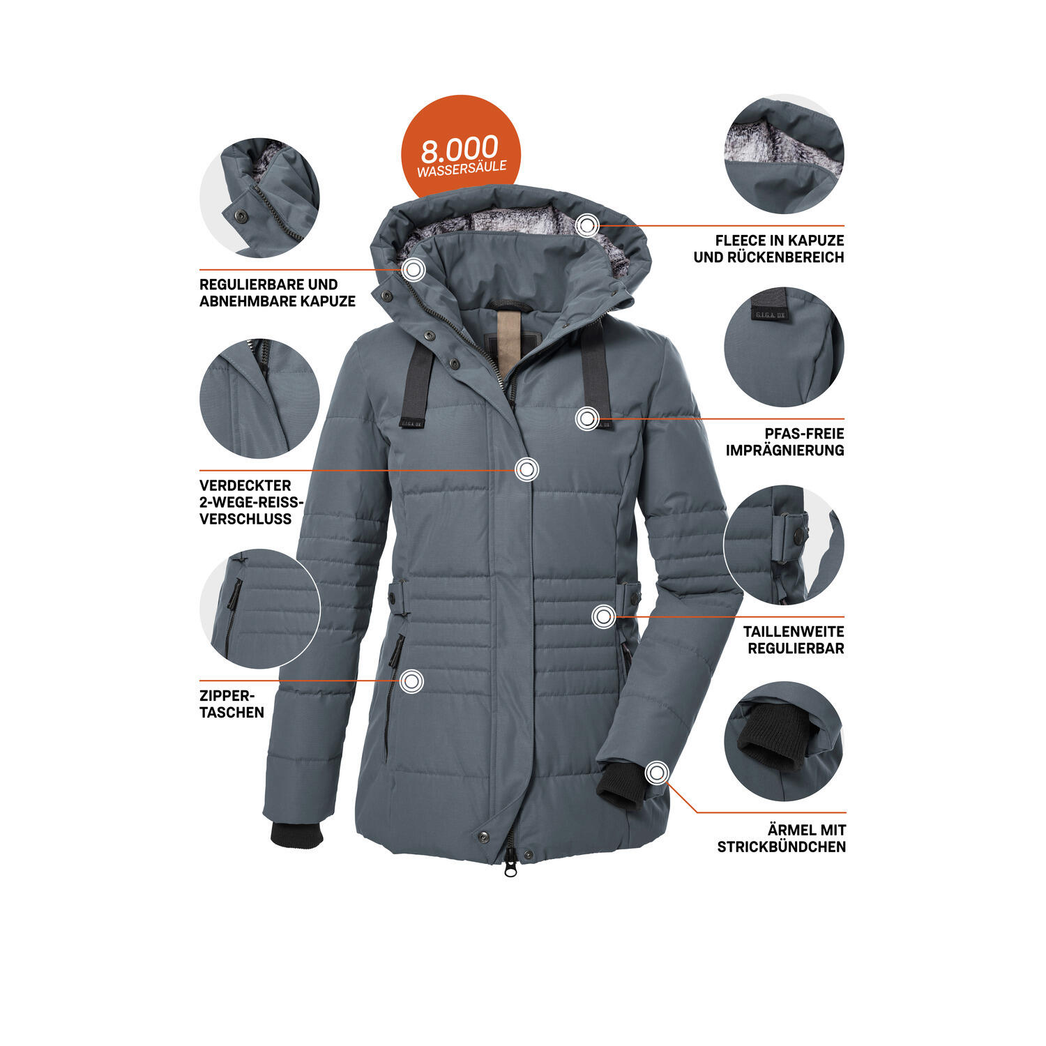 Damen Steppjacke GW 25 5/6