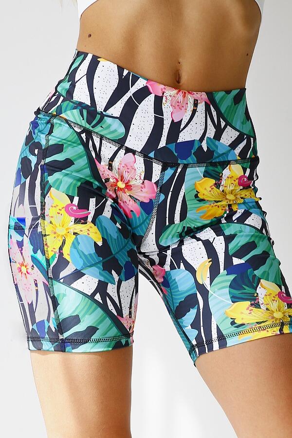 Krótkie legginsy damskie 2skin Moonflower 3/6