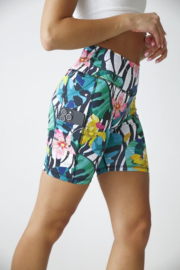 Krótkie legginsy damskie 2skin Moonflower 4/6